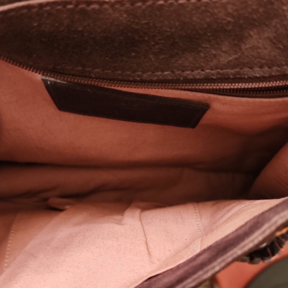 Anabaglish Brown Suede Hand-Stitched Leather Crossbody Bag - Picture 6 of 10